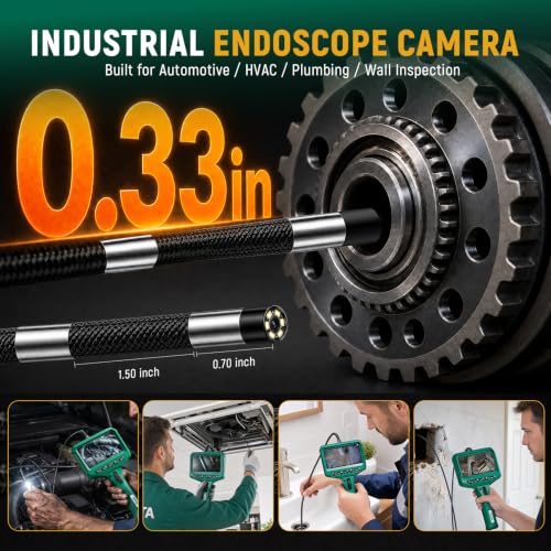 SATA Articulating Borescope Camera with Light, 210° Two-Way Endoscope