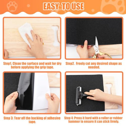 Pet Nail Self Adhesive Replacement Emery Paper, 10in*13ft, Black - color: Black, size: 10in*13ft
