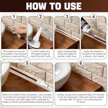 Brown Caulk, Indoor Outdoor, Waterproof, Weather Resistant