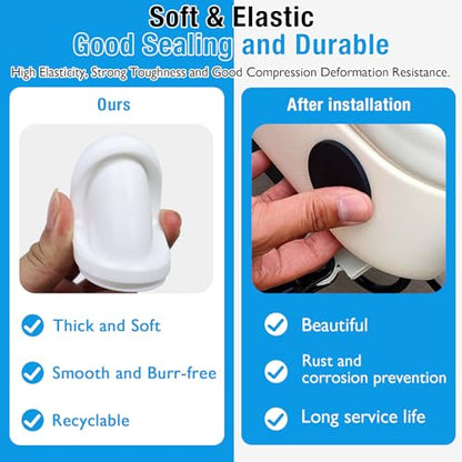 20Pcs 16 mm Silicone Rubber Plugs for 15.5-17.5mm (5/8"-11/16") Round Holes - color: White, size: DH:5/8"(16mm)