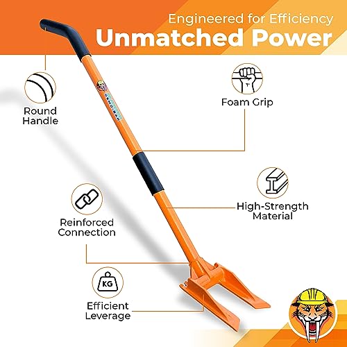 48" Versatile Demo Bar – Heavy-Duty Demolition Pry Bar for Walls, Ceilings, Floors, Framing, Trim & Remodeling - size: 48" Round
