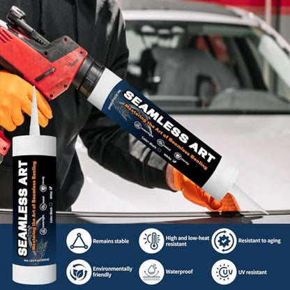 White Automotive Seam Sealer, Polyurethane Seam Sealer Automotive-10oz