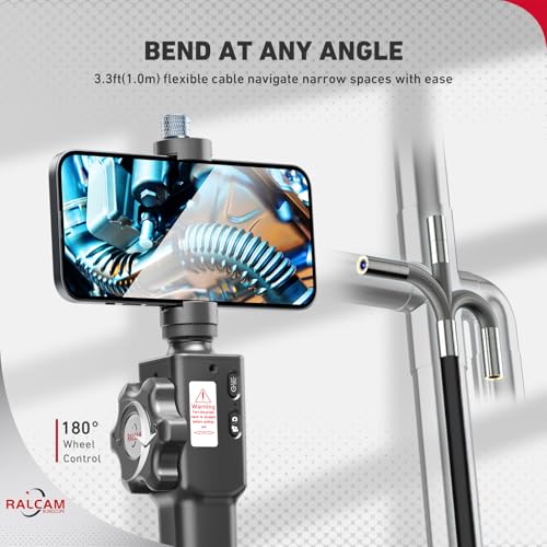 Ralcam Two-Way Articulating Borescope for iPhone&Android - size: 0.21-3.3FT