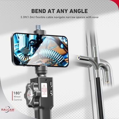 Ralcam Two-Way Articulating Borescope for iPhone&Android - size: 0.21-3.3FT
