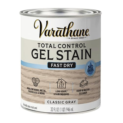 Varathane Total Control Classic Gray Gel Stain - color: Classic Gray, size: Quart (Pack of 1)