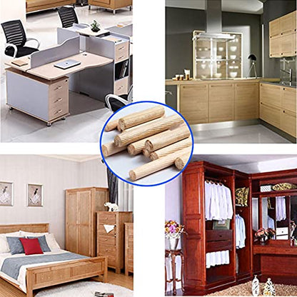 Medsuo 21PCS Wooden Dowels Assorted, Wood Pegs for Shelves, 1/4 5/16 3/8 in