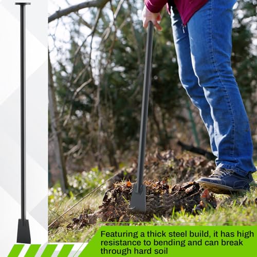 Tamping and Digging Bar Heavy Duty Steel Spud Bars Post Hole Digger Tamping Bar(Shovel Shape,Black,48 Inch) - color: Black, size: 48 Inch, style: Shovel Shape