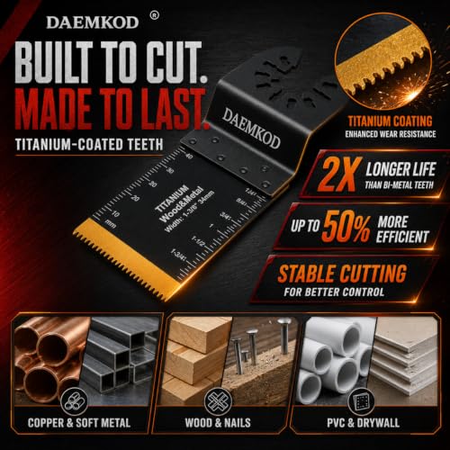 55PCS Oscillating Saw Blades, Multitool Blades for Metal Wood