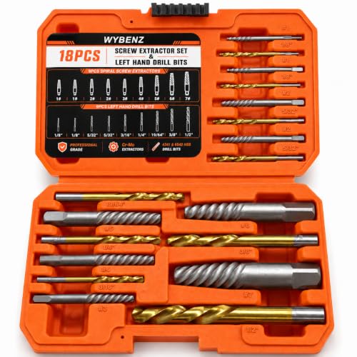 18Pcs Screw Extractor and Left Hand Drill Bits Set, Easy Out Bolt Extractor - size: 18Pcs