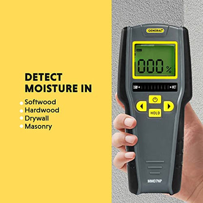 General Tools Digital Moisture Meter MMD7NP - Humidity Sensor- Pinless and Non-Invasive - size: Pinless