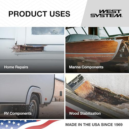 West System 690 Wood Rot Repair Kit, Medium | Two-Part Epoxy System - size: Medium Kit