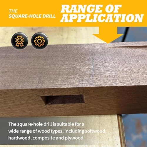 Square Hole Drill Bit 1/4" 5/16" 7/16" 1/2" 5/8" and Adapter