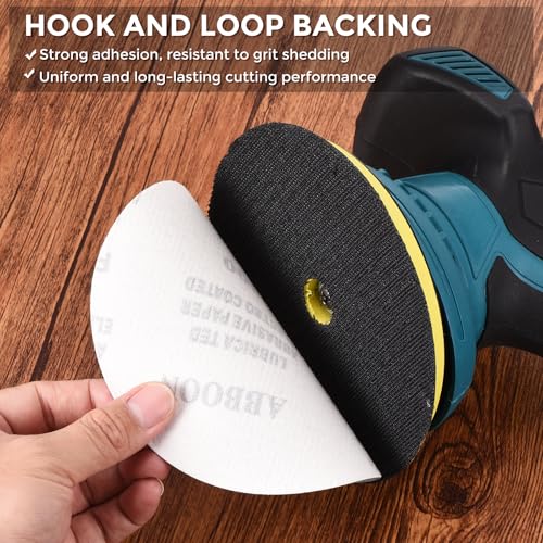 25Pcs Sanding Discs 11In 180Grit Hook and Loop Sandpapers White - color: White, size: 11 Inch(180 Grit)
