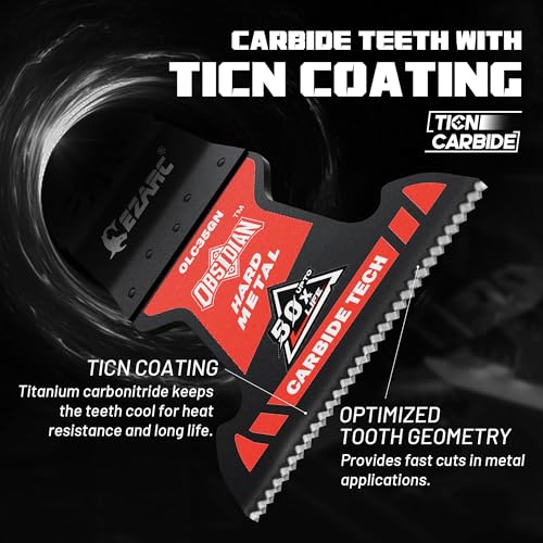 EZARC Obsidian Carbide Oscillating Saw Blades for Hard Metal, 3-Pack - size: 3 PCS