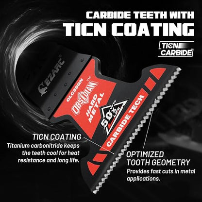 EZARC Obsidian Carbide Oscillating Saw Blades for Hard Metal, 3-Pack - size: 3 PCS