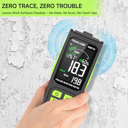 Moisture Meter for Wood Pinless Moisture Reader Firewood Moisture Tester