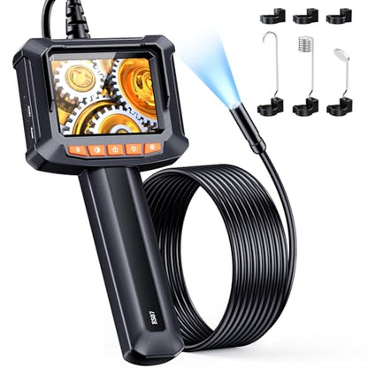 Endoscope Camera with Light, 2.8" 1080P IP67 Waterproof Handheld Borescope - size: 2.8''