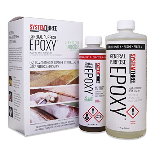 System Three General Purpose Epoxy Resin with #3 Slow Hardener, 1.5 Quart Kit - size: 1.5 Quarts, style: Slow Hardener