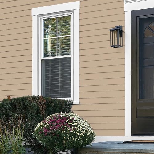 Glidden One Coat 5 gal. Persuasion/Beige Flat Exterior Paint with Primer - color: Persuasion, size: 640 Fl Oz (Pack of 1)