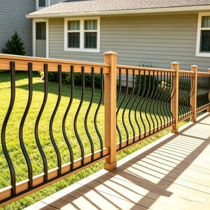 HZIU 61 Pack 29.5" Deck Balusters with Screws ，Iron Deck Railing - size: 29.5 Inch