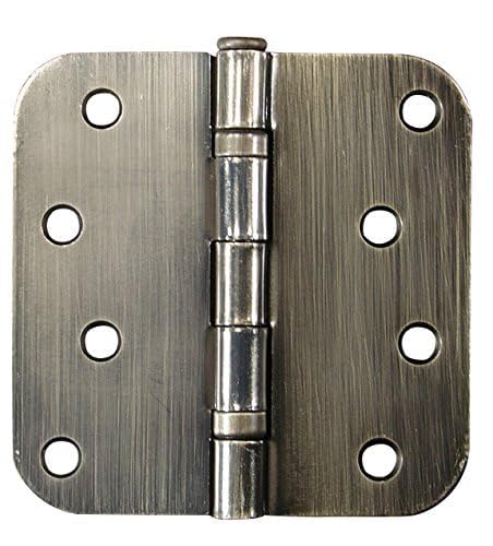 Ball Bearing Door Hinges Antique Brass 4 Inch- 5/8 Inch Radius 10-Pack - color: Antique Brass, size: 4" x 4" 5/8" radius (Pack of 10)