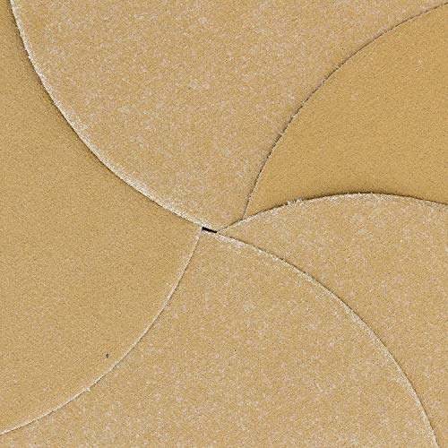Dura-Gold Premium 6" Gold Sanding Discs, 150 Grit, Hook & Loop, Box of 50 - size: 150-Grit