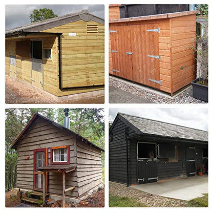 Double Door Shed Hardware Kit -Includes Window and Door/Window Hinge Set, Complete with Hinges, Latches, and T-Handle Lock -, for Gates, playrooms