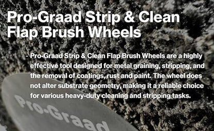 6" x 1" Black 40 Grit Strip & Clean Non-Woven Flap Brush Wheel - style: 6" x 1" x 1" Black