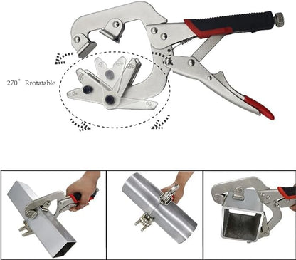 Xiao & Dao Pro Locking pipe clamp, 10 inch This clamp with swivel V shape pads for clamping pipe and tube to weld and repair,etc (2-pack) - color: 10-inch 2-pack