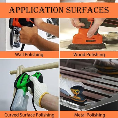 4 Pack Triangle Sanding Pads - Hook & Loop Interface with 5 Holes - EVA Foam - Compatible with Mouse Sander & Detailed Surfaces - size: Triangle | 5 Holes