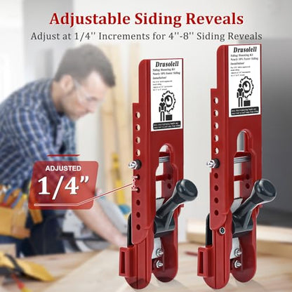 Siding Installation Tools, Siding Mounting Kit for 5/16-Inch Fiber Cement - style: Red