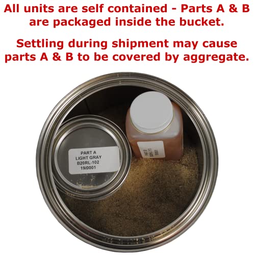 QuestMark 2105 Standard Epoxy Concrete Floor Patch and Resurfacer - 1/4 Pallet (10 x 2 Gallon Unit), Light Gray - Fill and Repair Cracks, Holes, Pits and Spalling - color: Light Gray, size: 2 Gallon (Bulk of 10)