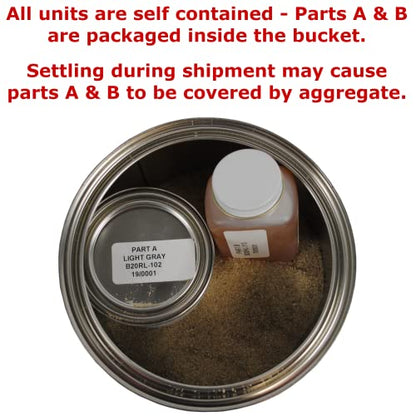 QuestMark 2105 Standard Epoxy Concrete Floor Patch and Resurfacer - 1/4 Pallet (10 x 2 Gallon Unit), Light Gray - Fill and Repair Cracks, Holes, Pits and Spalling - color: Light Gray, size: 2 Gallon (Bulk of 10)