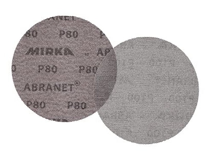 Mirka Abranet 6 Inch 80 Grit Mesh Sanding Discs, Hook and Loop, 10 Pack - size: 80
