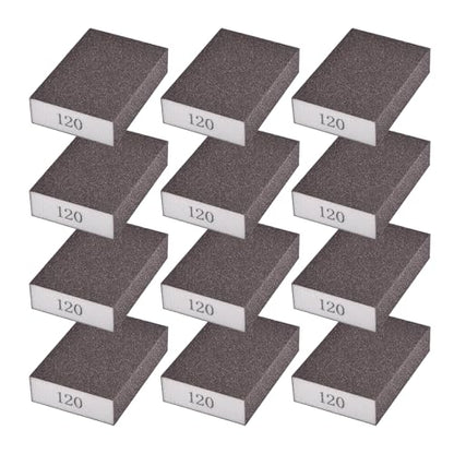 12Pcs 120Grit Sanding Sponges, Wet Dry Sanding Blocks - size: 120Grit