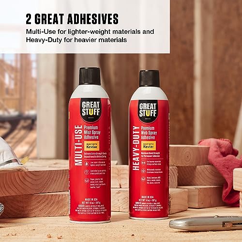 Great Stuff™ Multi-Use Mist Adhesive - 14 oz - Aerosol - size: 1-Pack (14 oz), style: Multi-Use