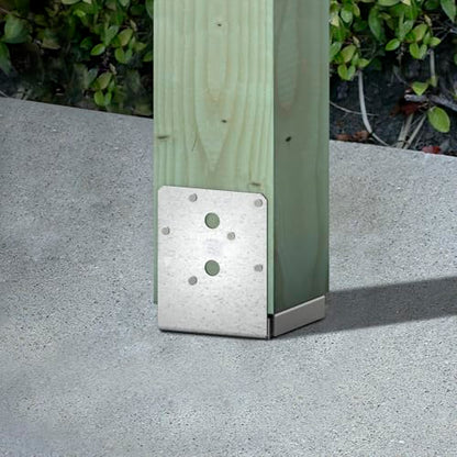 Simpson Strong-Tie ABU66RZ ABU ZMAX Galvanized Adjustable Standoff Post Base for 6x6 Rough