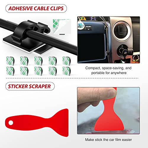 Nilight Trim Removal Tool 88Pcs, Auto Push Pin Bumper Retainer Clip Set - color: 88 Clips+ Remover Tools Red