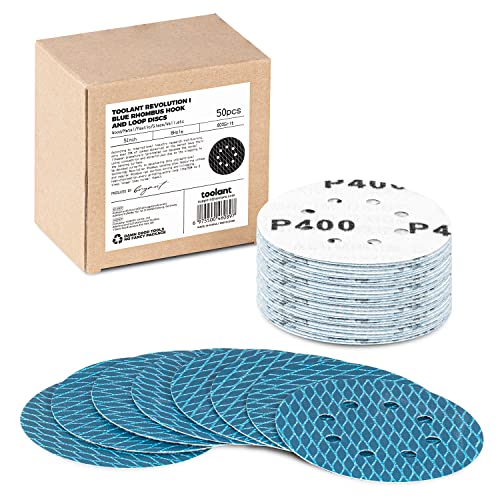 toolant Diamond Shape 5 Inch 400 Grit Sanding Discs, 50Pack - style: (5 inch)400 grit