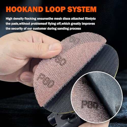 5 Inch Mesh Sanding Discs 60 PCS, 150 Grit Assortment, Dust Free Hook and Loop Sanding Discs, Anti-Clogging Sandpaper for Random Orbital Sander, Angle Grinder, Wood Metal Sanding - style: P150