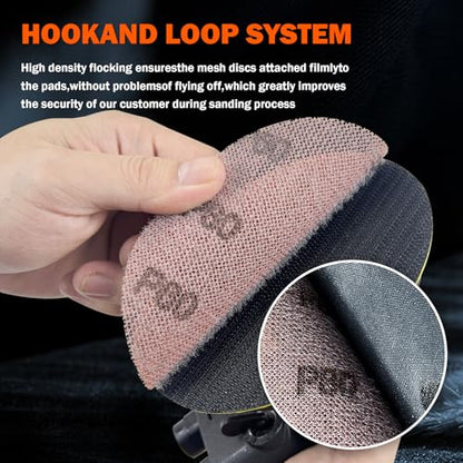 5 Inch Mesh Sanding Discs 60 PCS, 150 Grit Assortment, Dust Free Hook and Loop Sanding Discs, Anti-Clogging Sandpaper for Random Orbital Sander, Angle Grinder, Wood Metal Sanding - style: P150