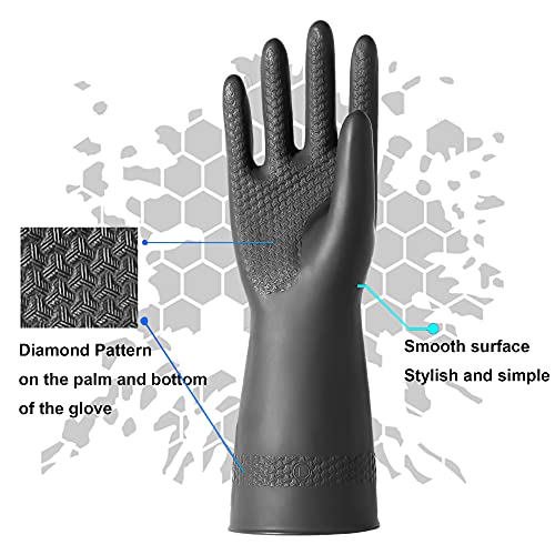 Chemical Resistant Latex Gloves, Cleaning Protective Safety Work - color: XL/12.9''
