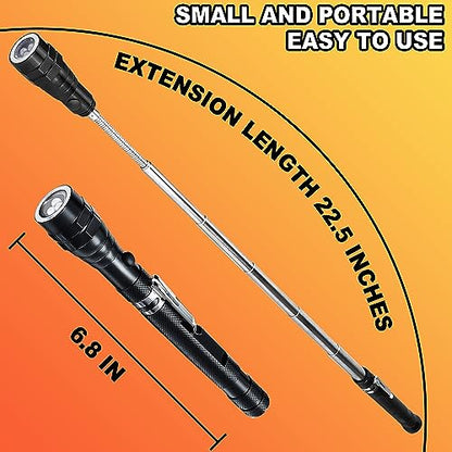 Gifts for Men, Stocking Stuffers for Men, Magnetic Pickup Tool White Elephant Gifts for Adults, Christmas Dad Gifts for Dad Him Husband Birthday, Telescoping Magnet w/LED Flashlight Cool Stuff Gadgets