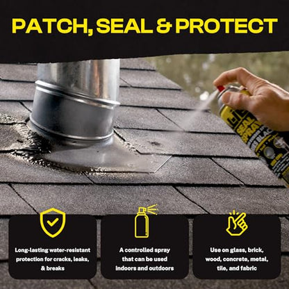 Alien Tape Sealant Spray 2Pk, Waterproof and Air Tight Liquid Rubber Spray Seals, Prevents and Patches Leaks, Protects Surfaces, Works on Most Materials, Long Lasting, Dries Clear - 2 Cans (28 Oz) - style: 2 Pk - Clear