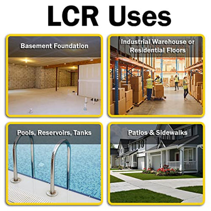POLYGEM EPOXY LCR Injection Epoxy Part A Resin and B Hardener with 7 Ports for Repair of Concrete Foundation Cracks, Use Paste Vertical Cracks or Alone on Horizontal Surfaces
