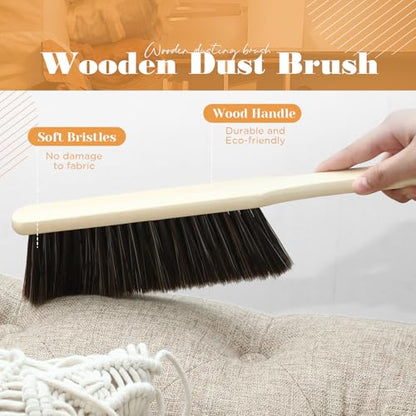 Tioncy 16 Pieces Wooden Dust Brush Bulk Hand Broom Bench Brush