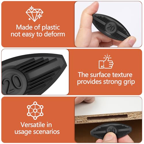 60 Pcs Plastic Joining Biscuits, Black Self Clamping Plate Joiner Biscuit - color: 60 Pcs
