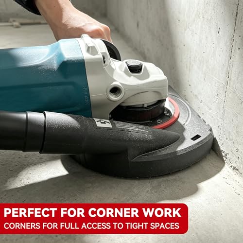 HERZO Universal Surface Grinding Dust Shroud for 7 Inch Angle Grinder Grinding Task - size: 7 inch
