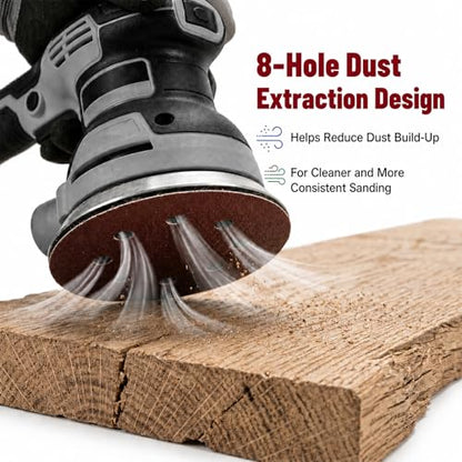 40PCS 5 Inch 8-Hole Sanding Discs for Random Orbital Sander, 40 Grit Coarse Hook and Loop Sandpaper Pads for Woodworking, Metal and Automotive Surface Prep - style: 40PCS 40 Grit