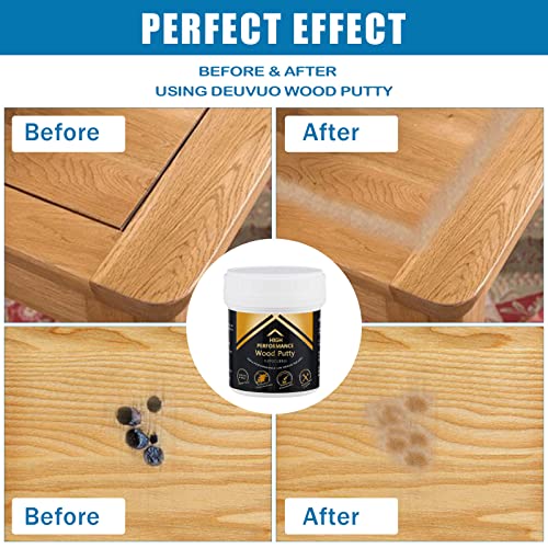 Deuvuo Natual Wood Putty, Wood Putty Filler - Our Wood Grain Filler Offers a Quick and Lasting Fix for Any Damage or Flaw - Paintable, Stainable, Sandable & Quick Drying - 9.87 Ounce - color: 9.87oz Natual